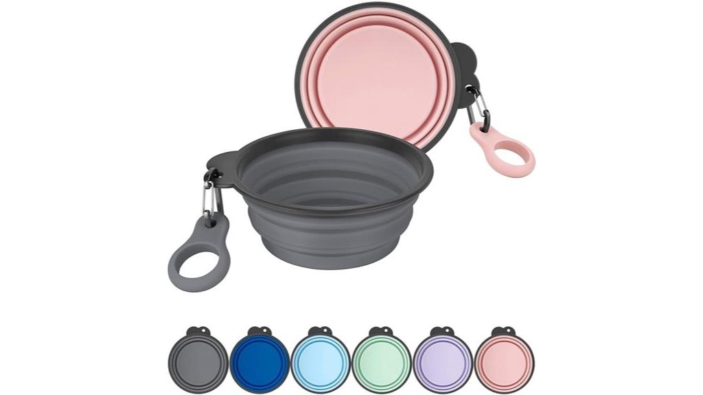 collapsible dog bowls set