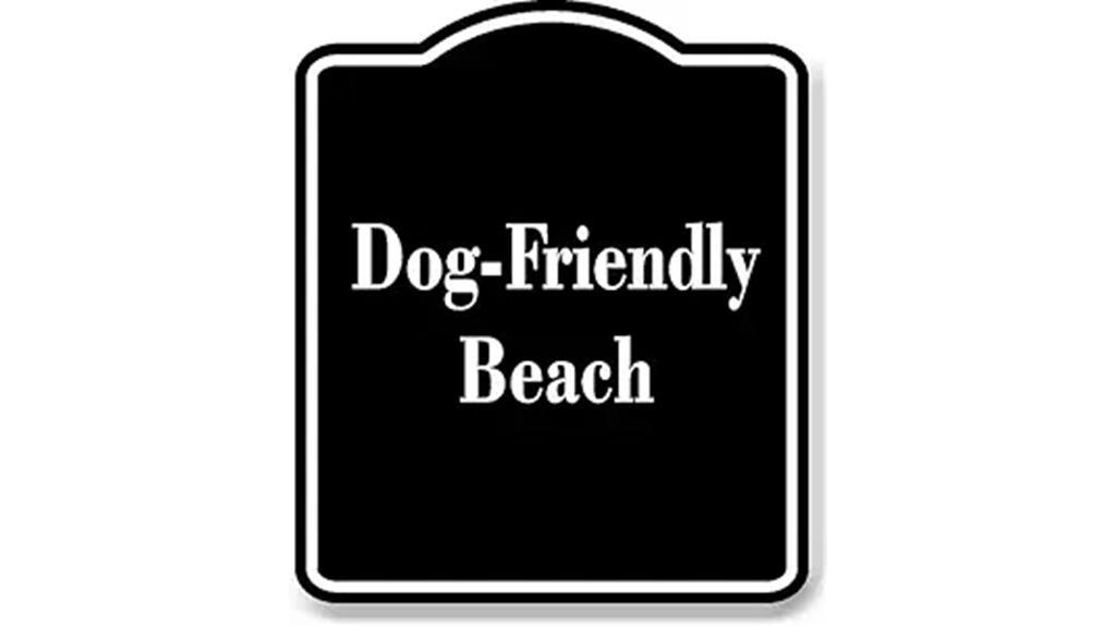 dog friendly beach signage