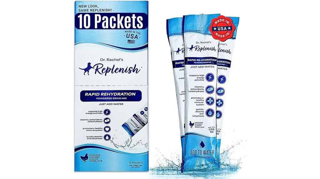 dog recovery water packets