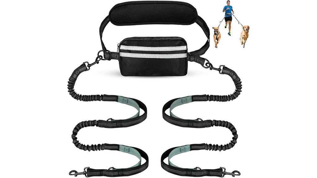 dual dog leash pouch