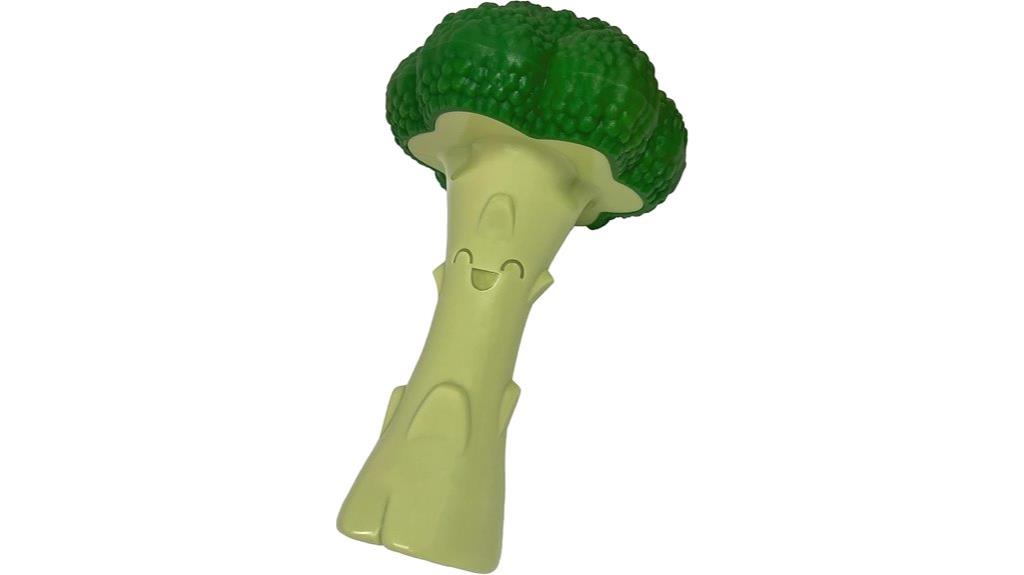 durable broccoli flavored chew toy