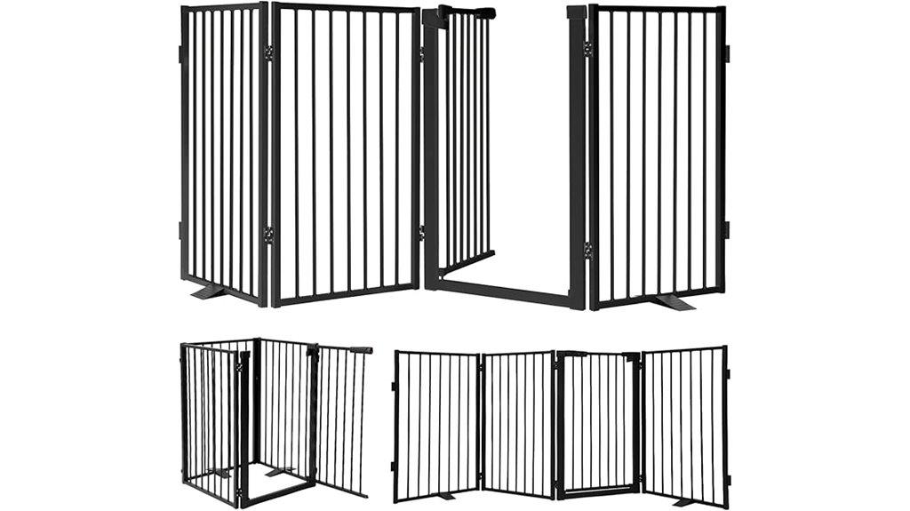 freestanding dog gate with door