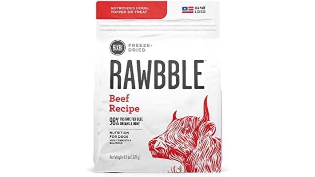 freeze dried beef dog food