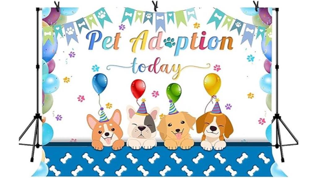 pet adoption party backdrop