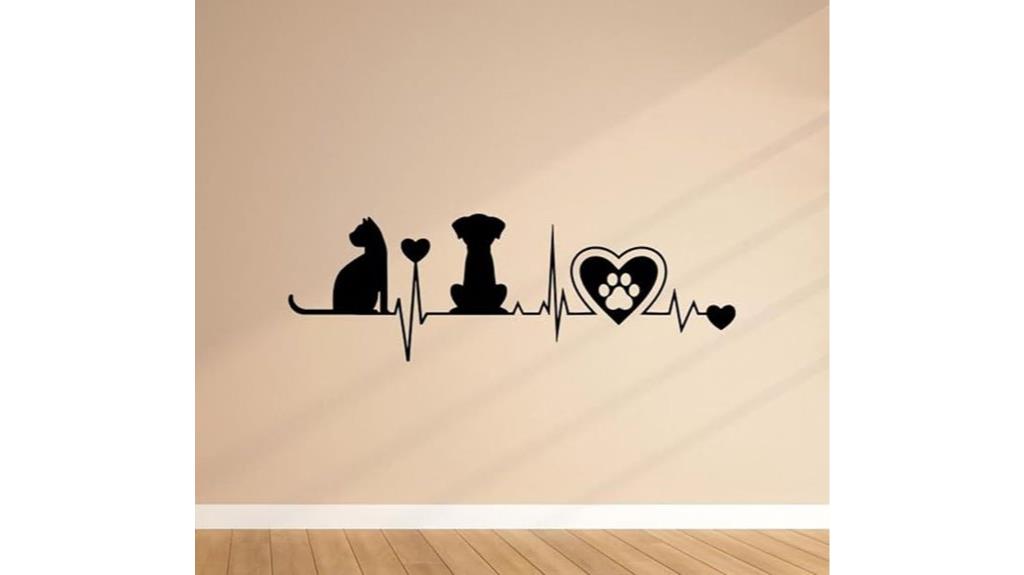 pet heartbeat wall sticker