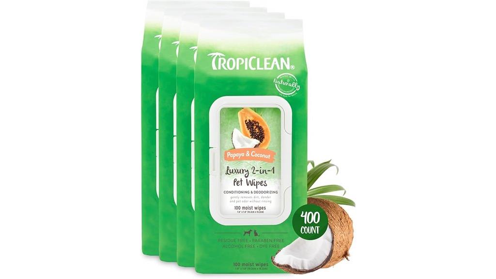 tropical scented dog wipes