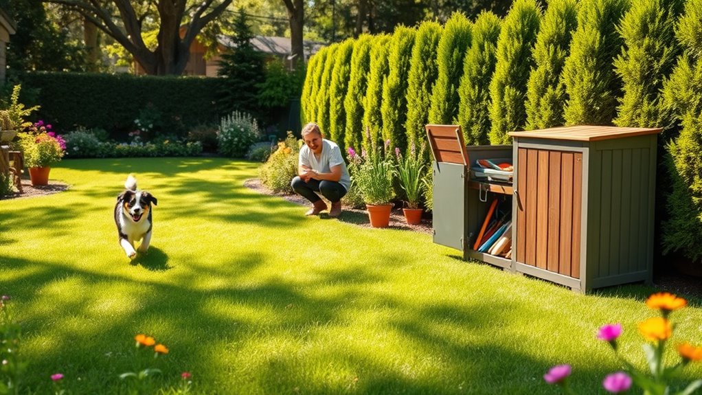 safe and maintained yard