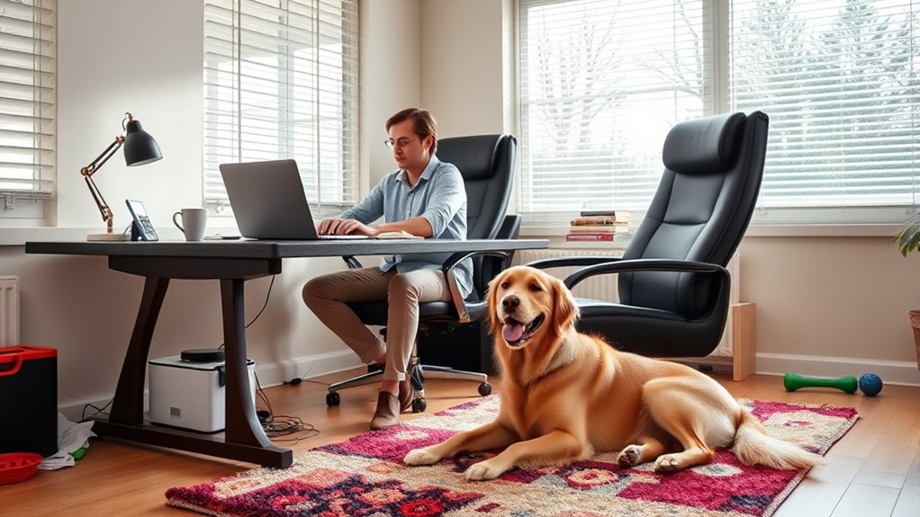 balanced work and pet care