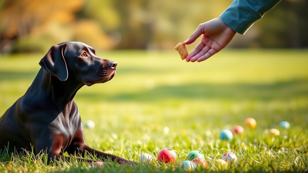calm controlled treat training
