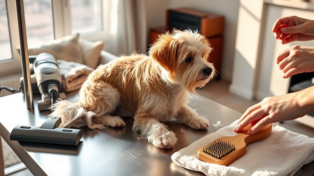 consistent grooming reduces shedding