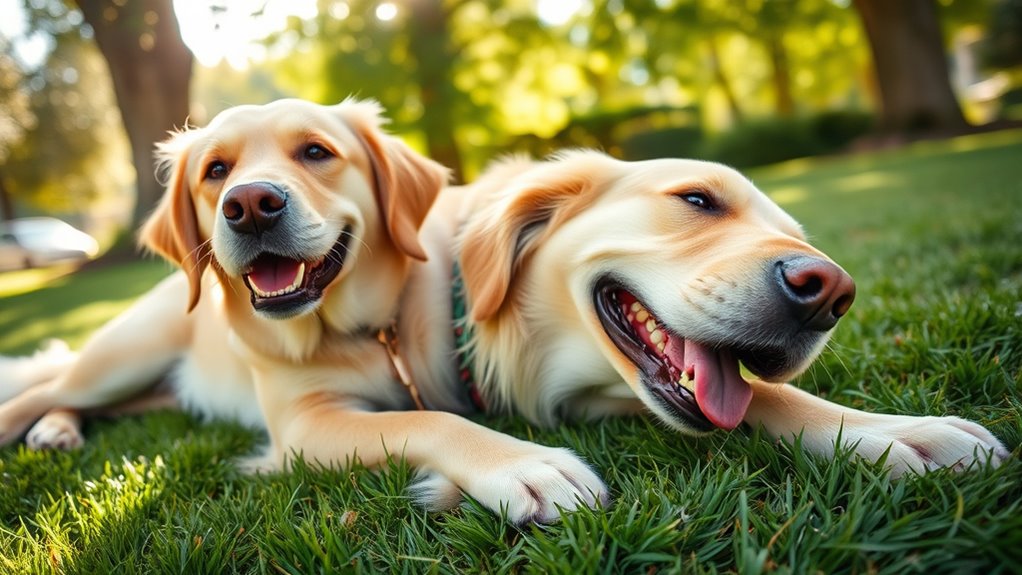 dog s relaxed happy body language