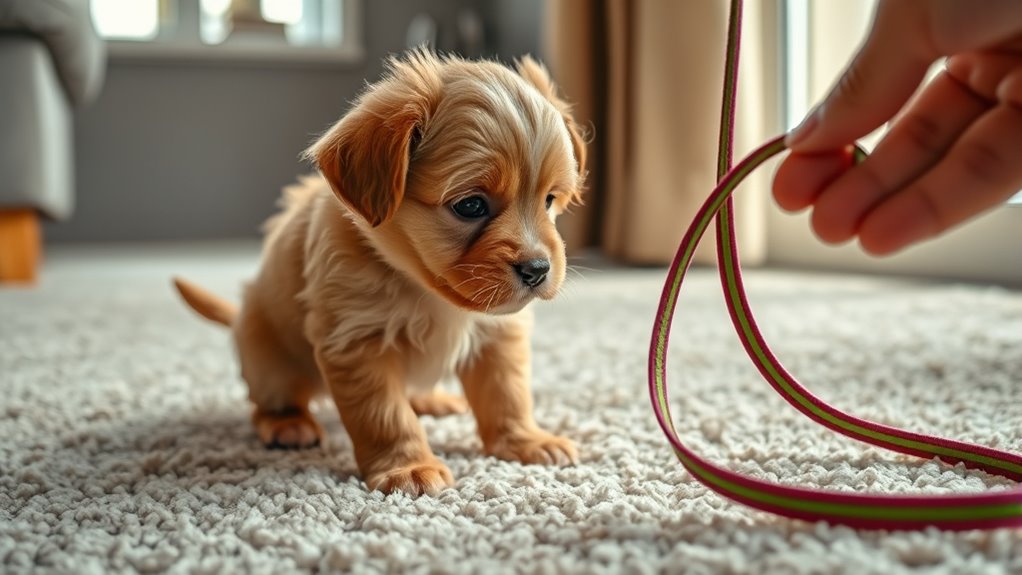 indoor leash training success