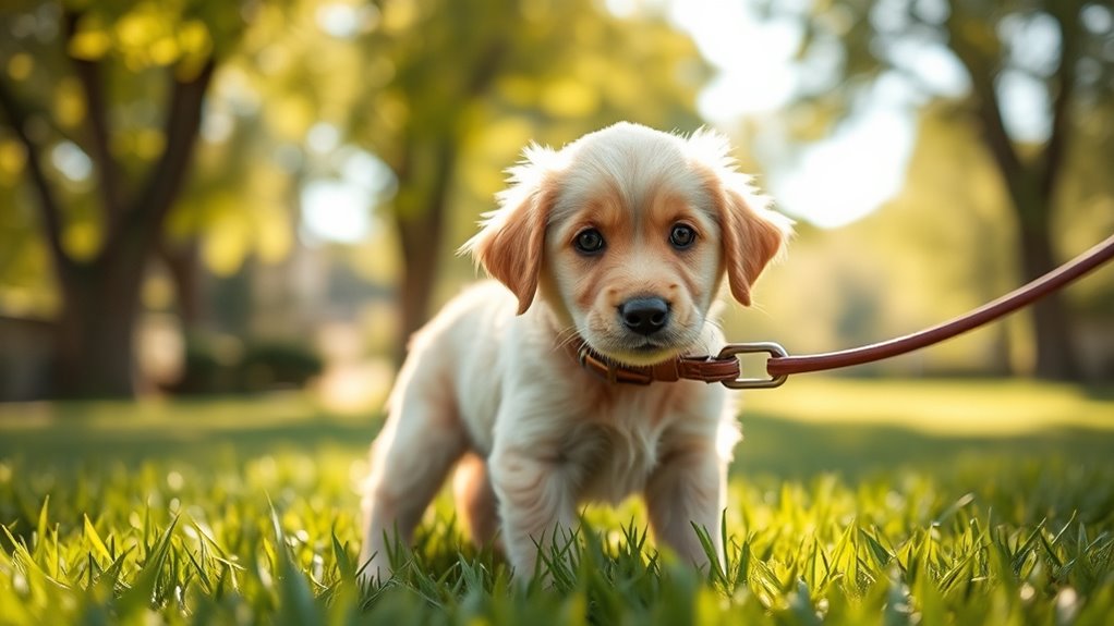 leash training with positive reinforcement