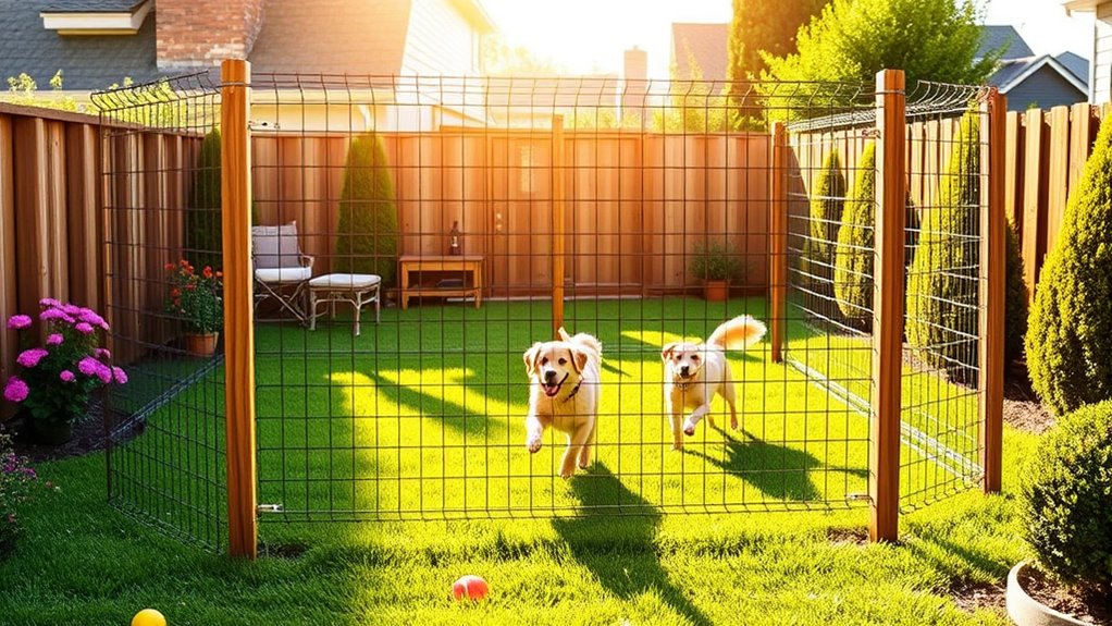 outdoor dog run construction
