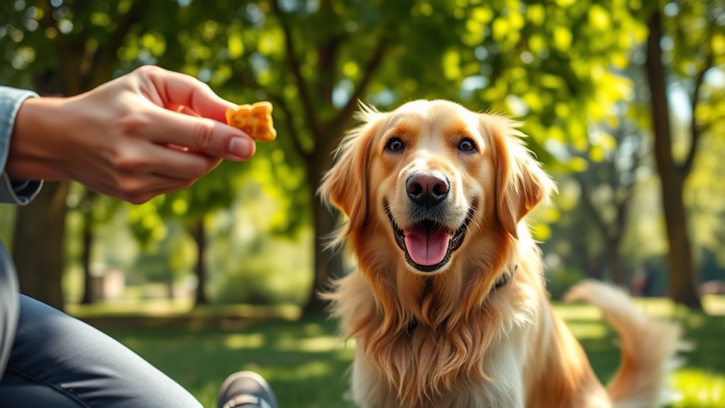 reinforce patience with treats