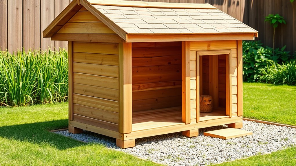 stable weatherproof dog shelter