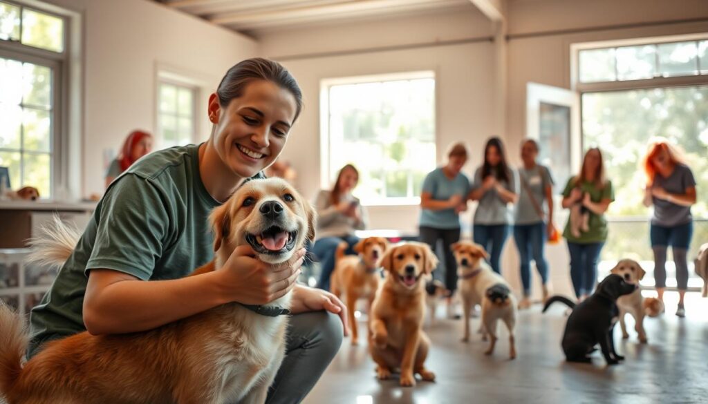 volunteer at animal shelter