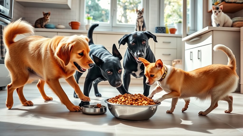 managing pet mealtime conflicts