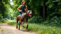running with dogs safely