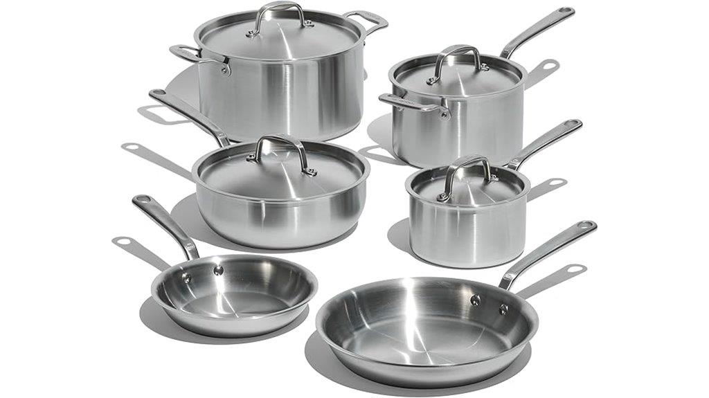 10 piece stainless steel cookware