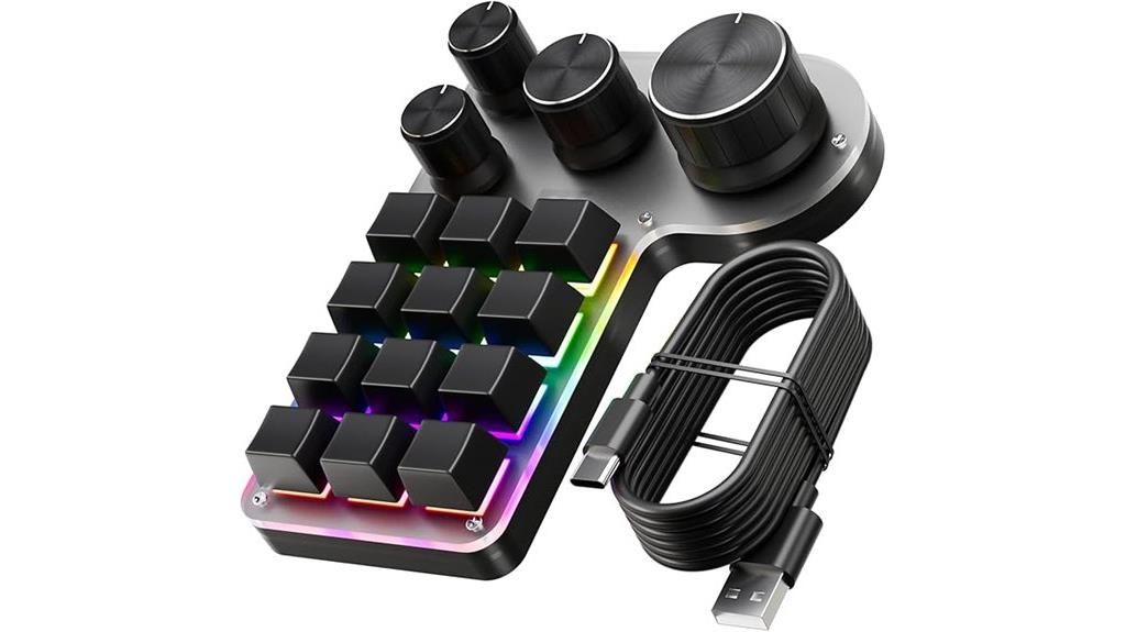 12 key 4 knob macro keyboard