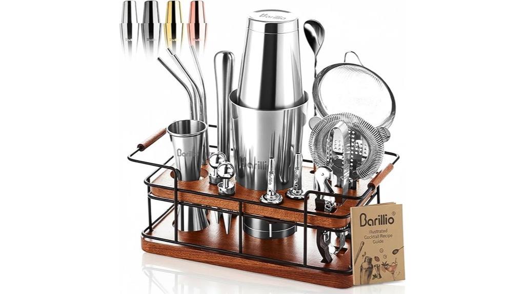 23 piece stainless steel bar set