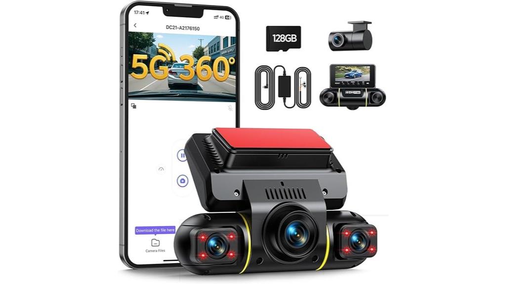 360 degree night vision dashcam
