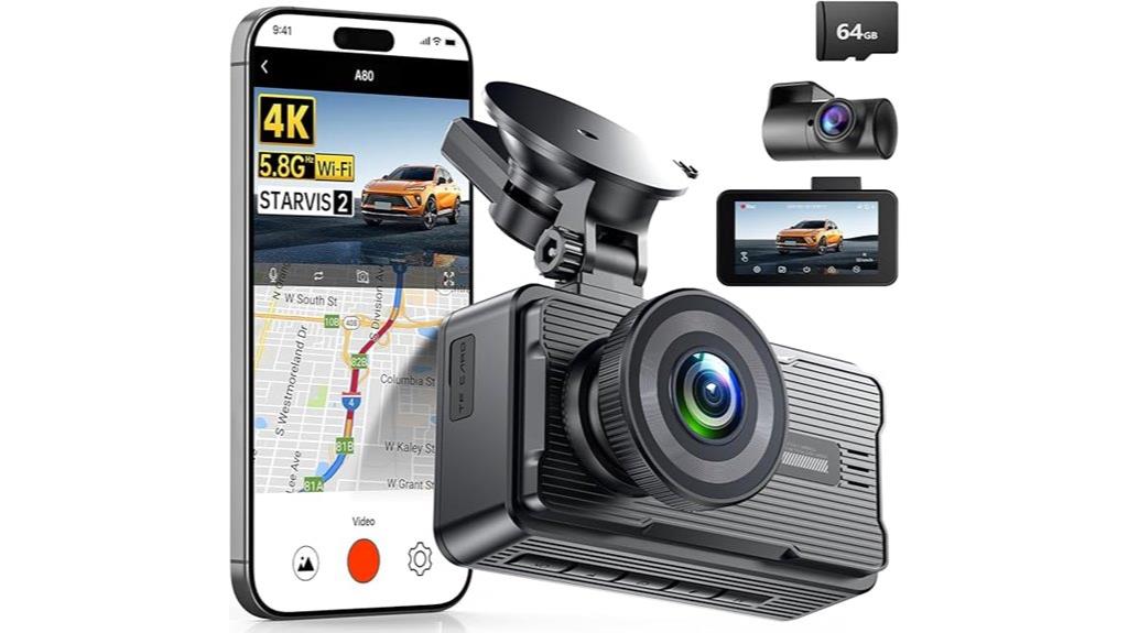 4k dual dash cam