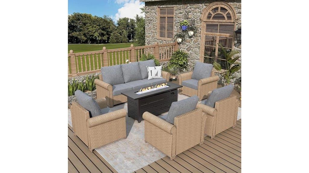 6 piece wicker patio furniture