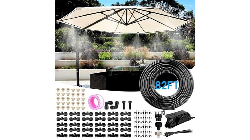 82 foot garden misting system