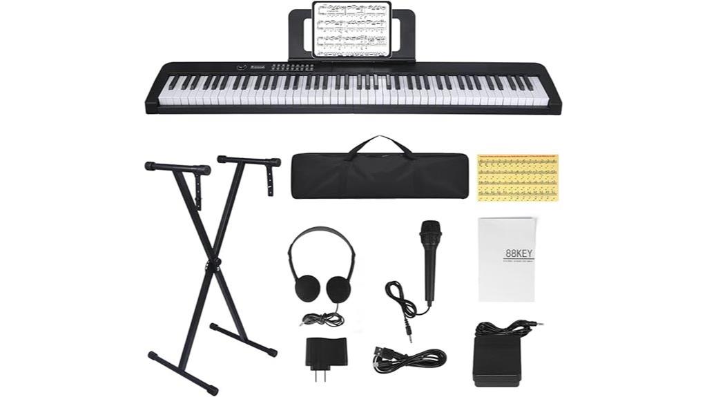 88 key digital piano set