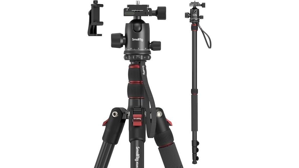 adjustable aluminum tripod with monopod