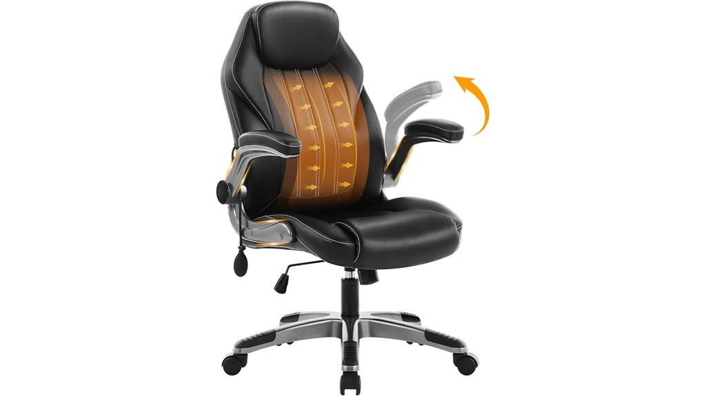adjustable lumbar padded arms