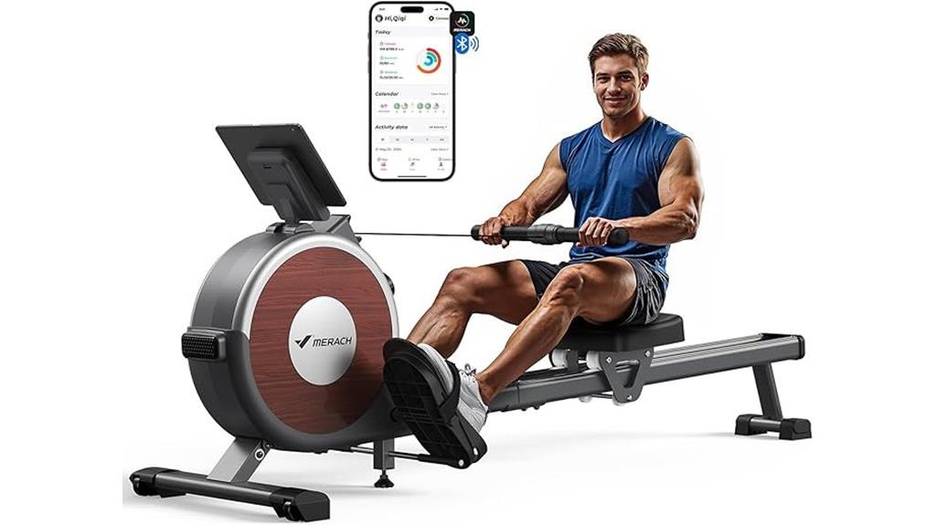 adjustable resistance rowing machine