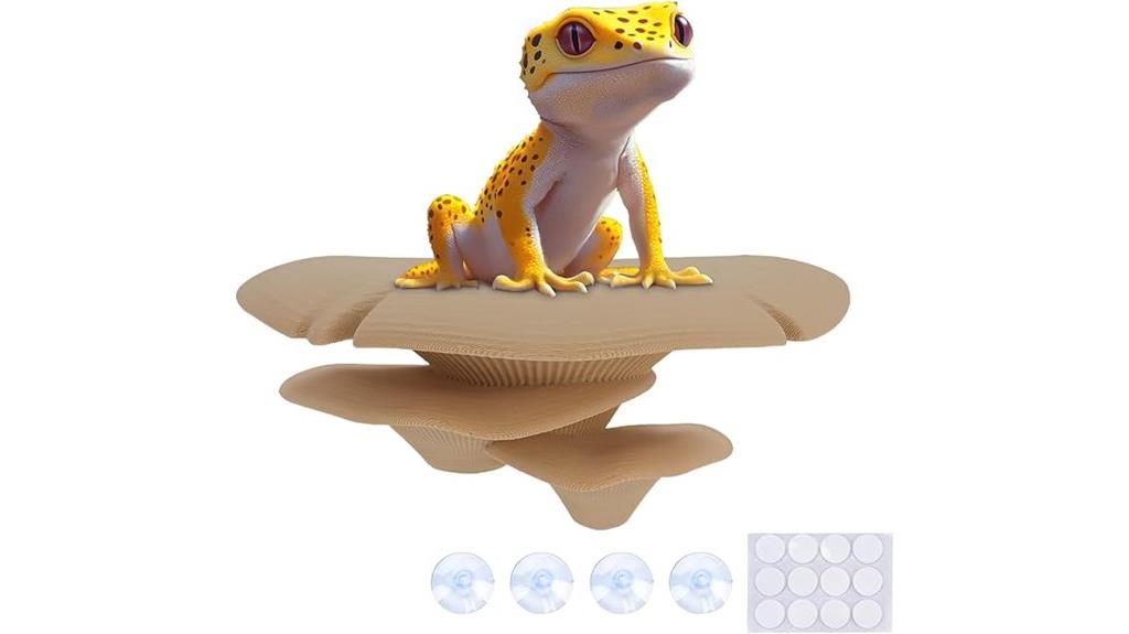 almond mushroom reptile decor