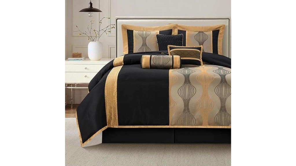 black gold king comforter