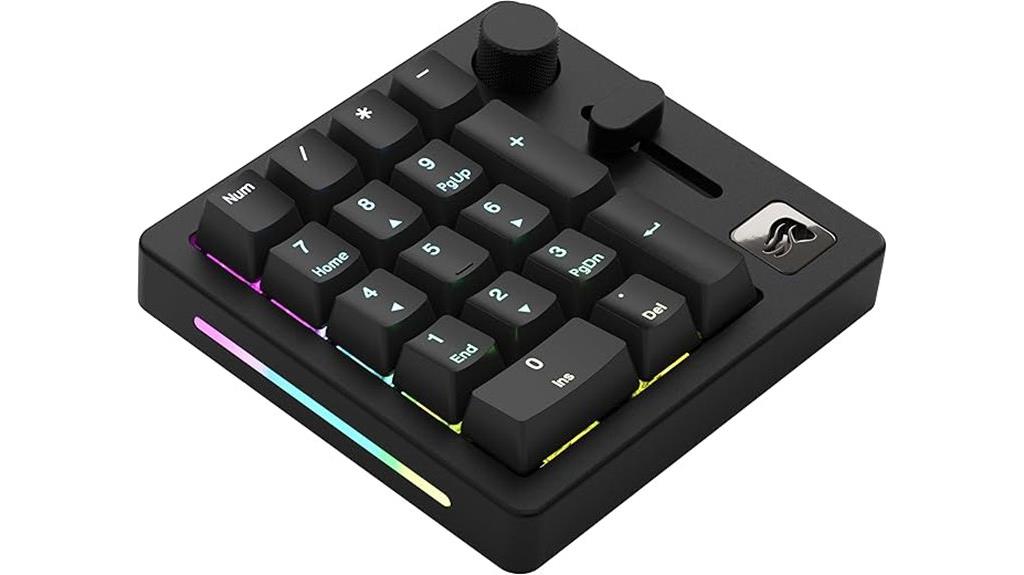 black mechanical numpad