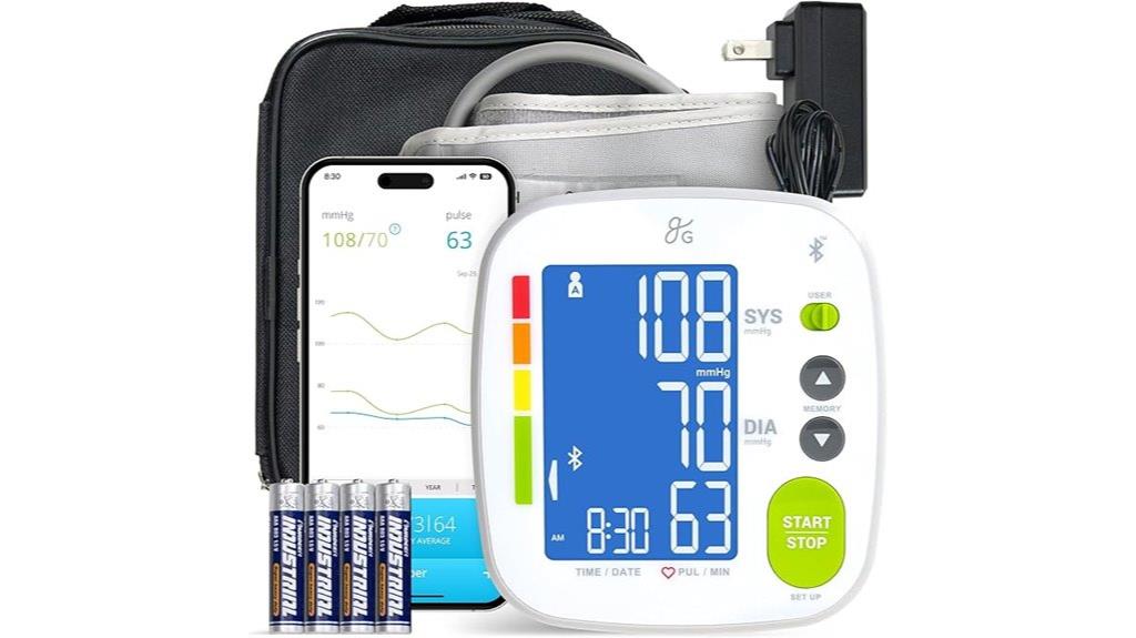 bluetooth enabled blood pressure cuff