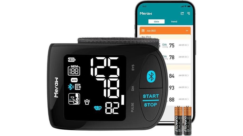 bluetooth wrist blood pressure monitor