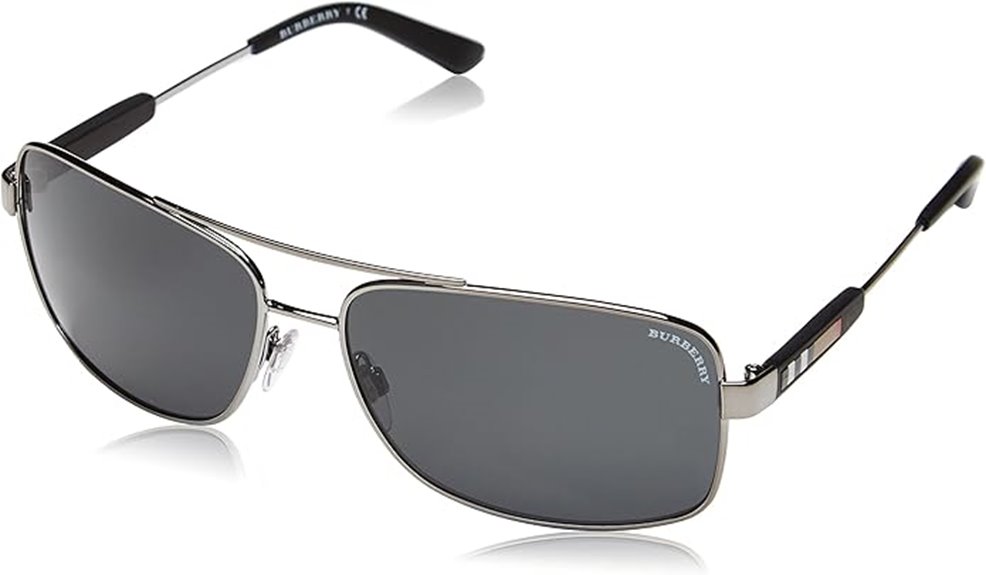 burberry gunmetal grey sunglasses