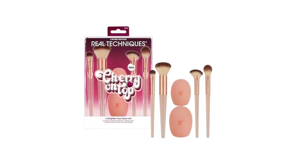cherry themed brush set