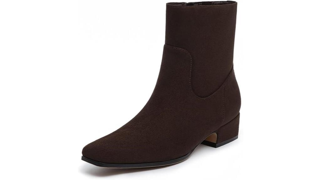 chunky low heel boots