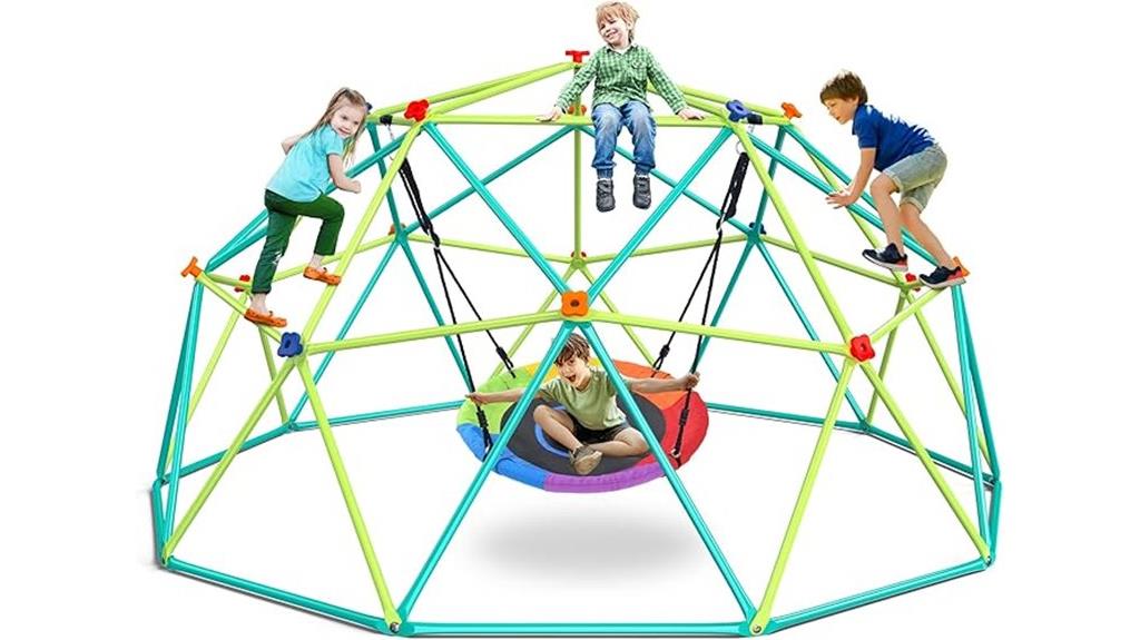 climbing dome swing set