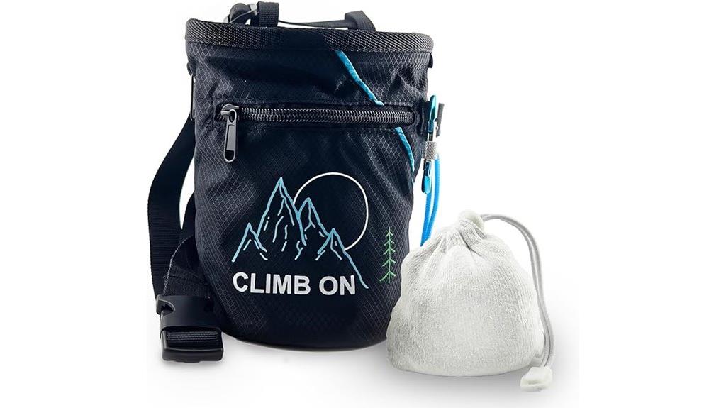 climbing gear chalk bag ball