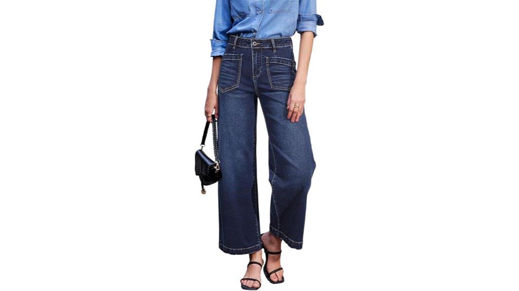 comfortable wide leg denim