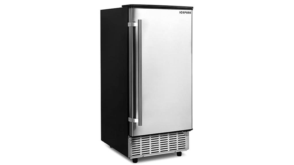 commercial ice maker with drain
