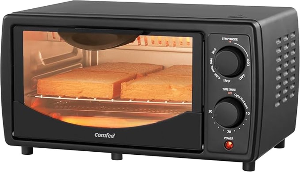 compact 4 slice toaster oven