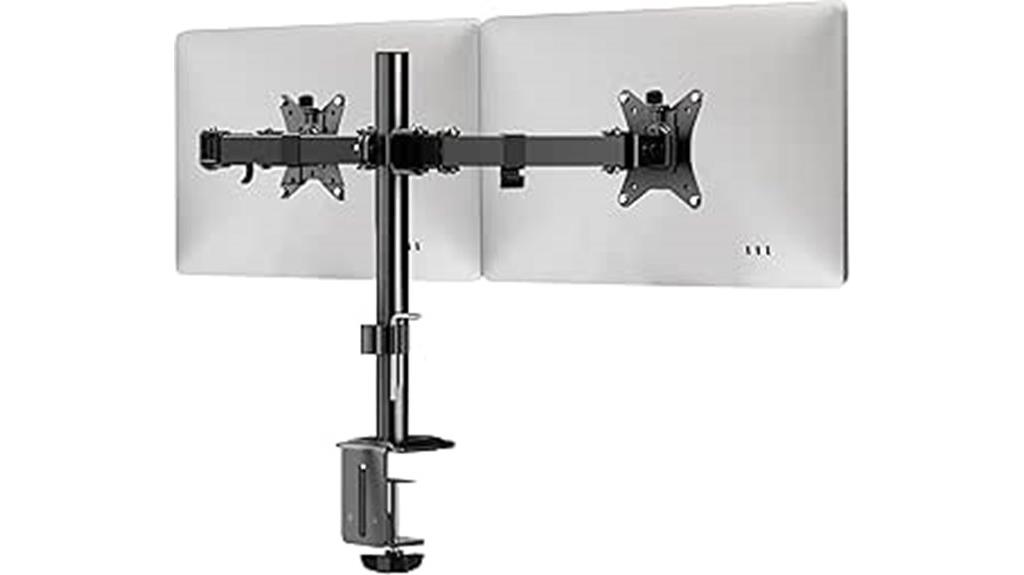 dual monitor arm 32 inches