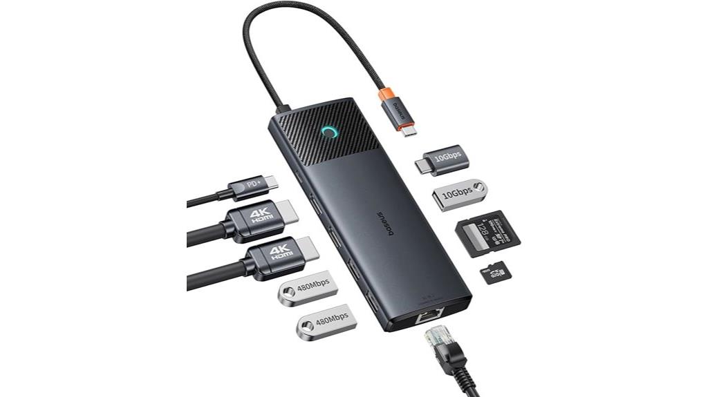 dual monitor docking station