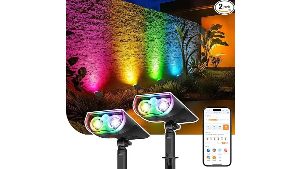 dual pack solar outdoor lights